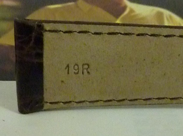 ROLEX 16mm Logo Buckle 18k Gold Plate 19mm Tobacco CROCODILE