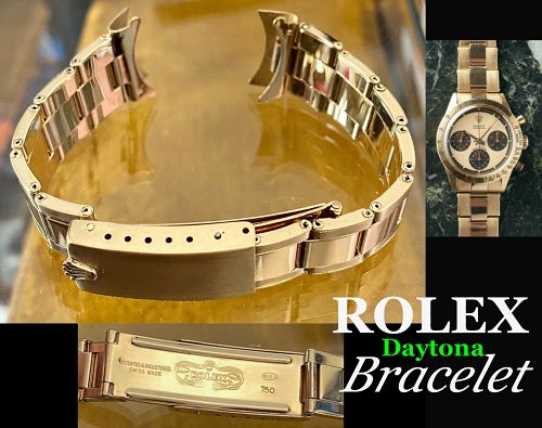 ROLEX 18k Gold 19mm Riveted Link DAYTONA Ref 71  6239, 6263, and 6265