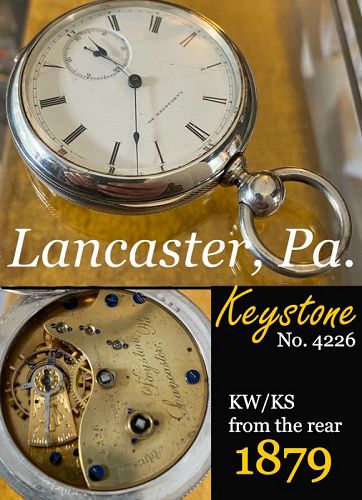 Lancaster, Pa. KEYSTONE Key Wind/Key Set From REAR No. 4226 1879
