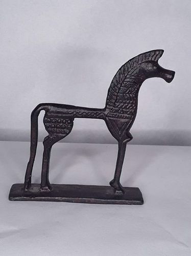 Ancient Greek Style Geometric Bronze Horse figure
