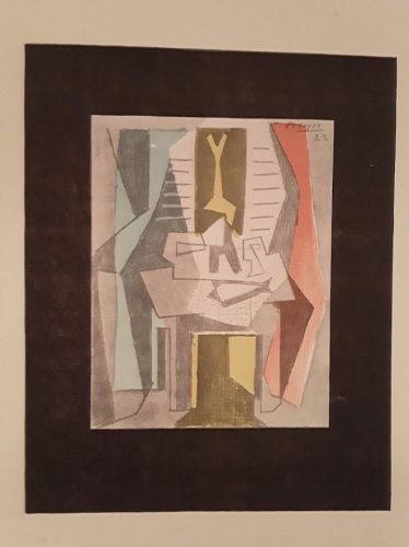 after Picasso "Table before the window" from Picasso 15 Drawings
