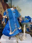 Marvelous French Bebe Silk Costume with Bonnet
