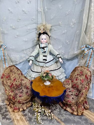 Early lovely French Doll´s Salon Furnishing for Poupee or Bebe