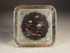Chinese lacquer Lac Burgaute dish