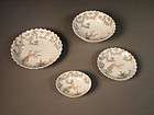 Japanese porcelain Kakiemon dishes (set of 4)