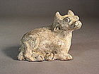 Chinese earthenware zodiac ox figure