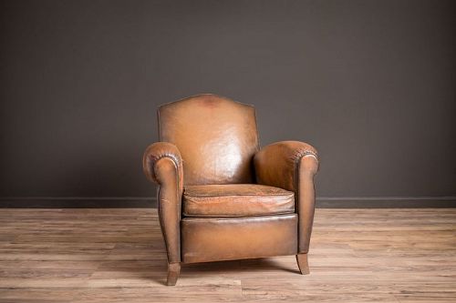 Gendarme Daniel Solo Leather French Club Chairs