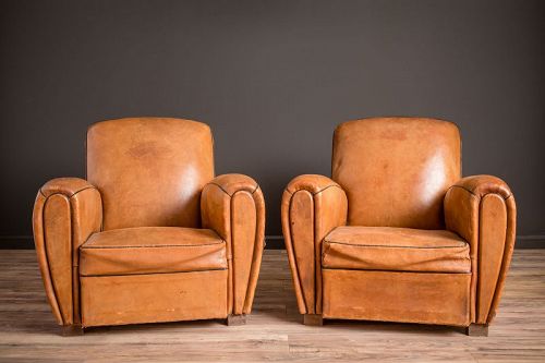 Picardie Library Light Caramel Pair of Leather French Club