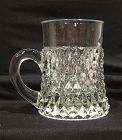 Vintage Indiana Glass Clear Diamond Point Mug Tankard