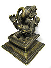 Indian Antique Bronze Ganesha with Swirling Trunk