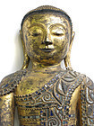 Large Antique Burmese Dry Lacquer Buddha