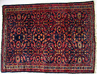 Antique Silk Rug with Floral Pattern