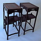 Chinese rosewood tiered stands