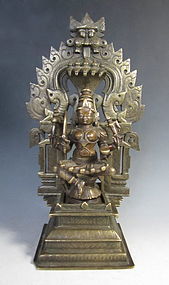 Indian Antique Bronze Figure of Durga