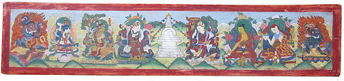 Antique Himalayan Painted Religious Book Cover
