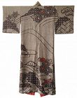 Japanese Silk Kimono with Flowers