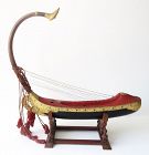 Burmese Saung Harp with Stand