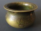 Japanese Antique Small Bronze Censer with Inlay