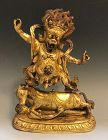 An Antique Bronze Tibetan Yama Dharmaraja
