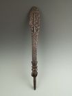 Himalayan Carved Flaming Scepter Ritual Object