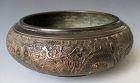 Chinese Antique Bronze Censer with Dragons