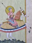 Indian Mughal Miniature Equestrian Portrait of Emperor