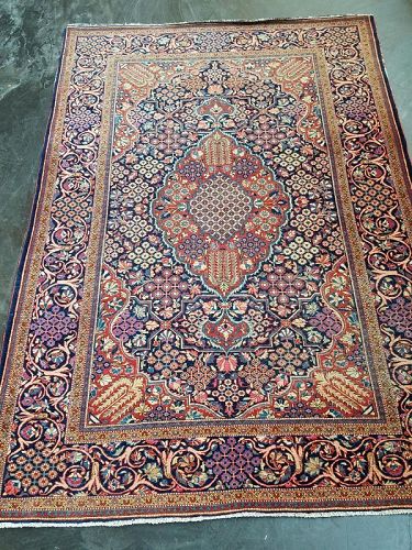 Antique Middle East Handknotted Wool Carpet