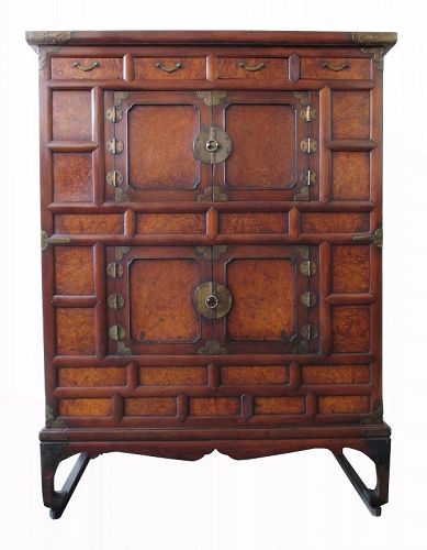 Korean Antique Single Section Nong Cabinet with Round Locks