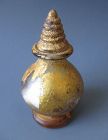 Tibetan Antique Small Stupa Form Reliquary with Gold Leaf