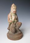 Sri Lankan Antique Ceramic Votive Figure of Hanuman