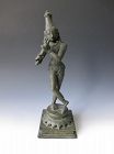 19th C. Indian Antique Bronze Figure of Krishna