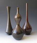 Japanese Antique Group of 3 Bronze Vases