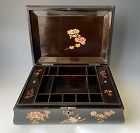Japanese Antique Lacquer Haribako Sewing Box